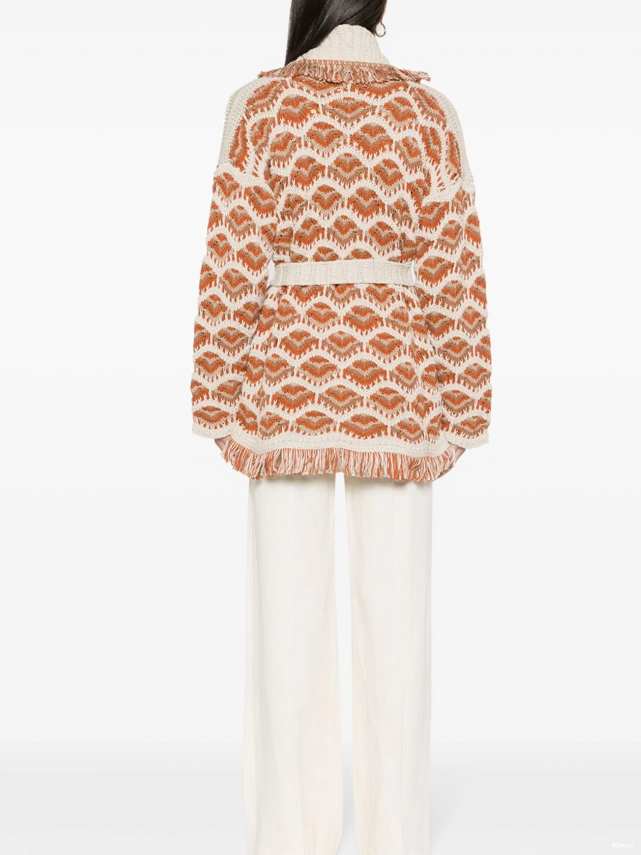 Cheap patterned-intarsia cardigan Women Alanui Hawa Mahal 0713
